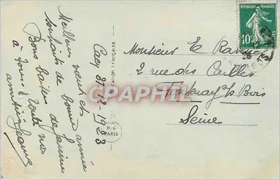 Dziewczyna w białej sukni trzymająca różę — Wesołych Świąt — PC Paris 1143 — Rewers