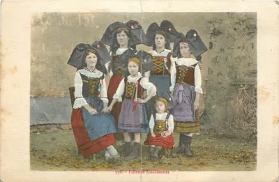 Meninas Alsacianas — série 598 — Edição Chadorne, Faubourg de France, Belfort