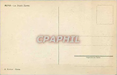 Scala Święta — Rzym — wydawca E. Richter — Rewers