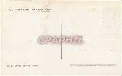Tivoli (Willa Este) — Viale delle Cento Fontane — Wyd. L. Provizi — Rewers