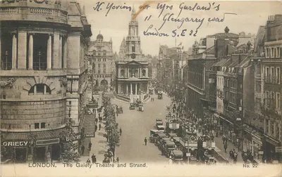 Londres. O teatro Gaiety e Strand — editor não visível, n° 22