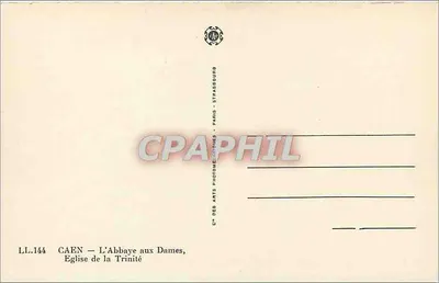 Caen — Klasztor Damski, Kościół Trójcy Świętej — C° des Arts Photomécaniques, Paryż — Rewers