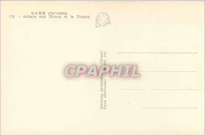Caen (Calvados) — Abadia das Damas e a Trindade — Edições Artísticas do Oeste — Verso