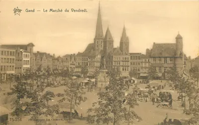Gand — O Mercado de Quinta-feira — Héliotypie De Graeve, Gand, n°75-254
