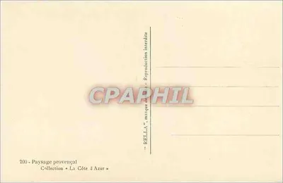 Cypresy i dom — Mallia — wydawca Rella, nr 200 — Rewers