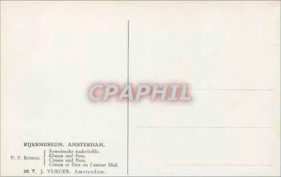 Cimon et Péra — L'amour filial — J. Vlieger, Amsterdam — Verso