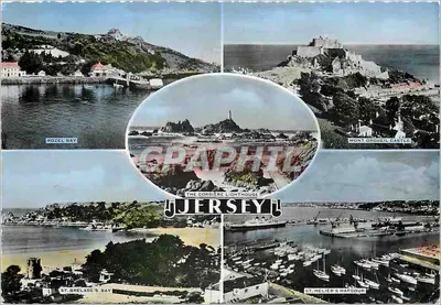 Jersey — Baía de Rozel, Castelo de Mont Orgueil, Baía de St. Brelade, Farol de Corbière, Porto de St. Helier — Publicado por B.B. London