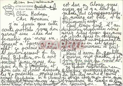 Pałac Rohan — Saverne, Dolny Rhyn — Wydanie « Wydanie B506 » — Rewers