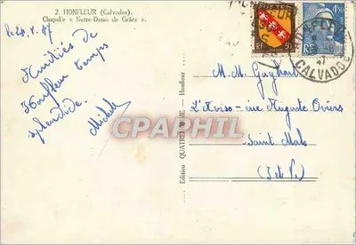 Kaplica Najświętszej Maryi Panny łaski — Honfleur (Calvados) — Wydawnictwo Czwarte — Rewers