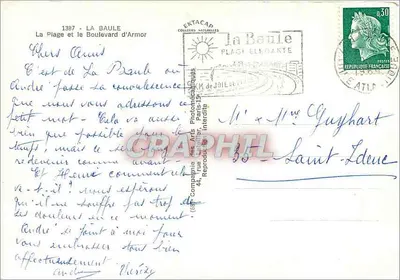 La Baule — Praia e o Boulevard d'Armor — Editor: CAP — Verso
