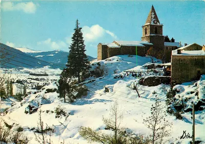 Bolquere — Igreja antiga sob a neve — Edição Paul Goudin