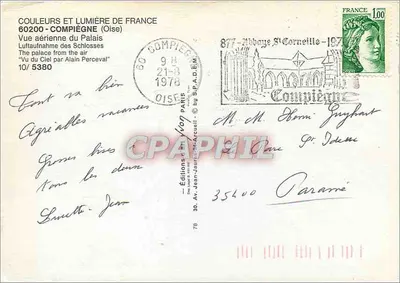 Pałac Schlossów — widok z lotu ptaka — Wydawnictwo Jean-Jaurès-Arcueil nr 10/5380 — Rewers
