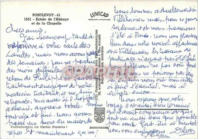 Pontlevoy - Entrada da Abadia e da Capela — IRIS — Verso