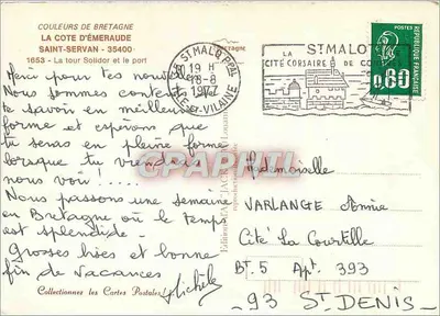 La Côte d'Émeraude — Saint-Servan — Wydawnictwo Jack — Rewers