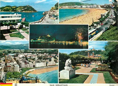 San Sebastián — vista panorâmica e noturna — Manipel