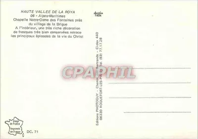 La Brigue — Notre-Dame-des-Fontaines — Éditions Photoguy — Verso