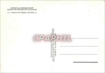 Abdij van Mondayé — Koor van de kerk (18e eeuw) — Éditions Normandes D'AROUEY — Achterkant