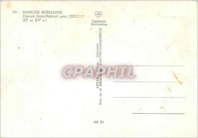 Prieuré Saint-Gabriel obok Creully — XI i XVe wiek — Artaud Frères, Nantes — Rewers