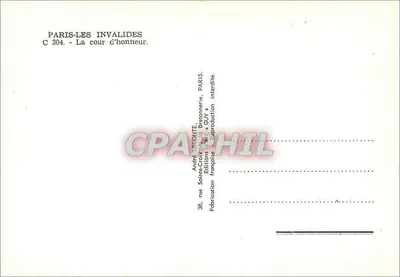 Paris - Les Invalides — La cour d'honneur — André LECONTÉ, éditeur — Verso