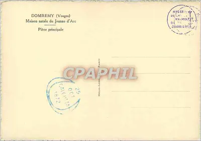 Domremy (Vosges) — Casa natal de Joana d'Arc — Peça principal — Verso