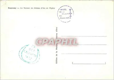 Dormezy — La Maison de Jeanne d'Arc et l'Église — Édition de la Maison de Jeanne d'Arc — Verso