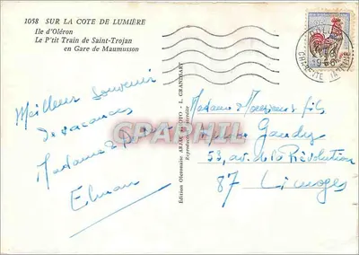 O Pequeno Trem de Saint-Trojan — Estação de Maumusson — Edição Oleronaise — Verso