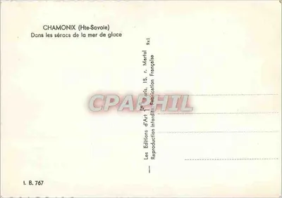 Chamonix (Alto-Sabóia) — Dentro dos seracs do mar de gelo — Les Editions d'Art Martel — Verso