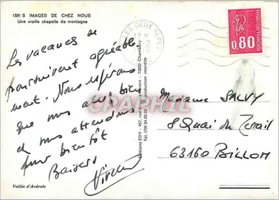 Cappella di montagna — Val d'Avérole — Editore Edy — Verso