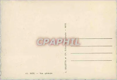 Nice — Vista geral — L. Gilletta e Cie, editor — Verso