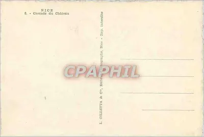 Nizza - Cascata del Castello — Editore L. Gilletta & Cie, Nizza — Verso