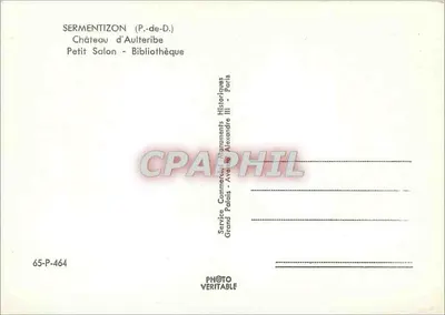 Zamek Aulteribe — Mały salon - Biblioteka — Sermentizon (P.-de-D.) — Rewers