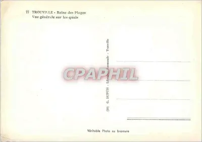 TROUVILLE - Reina de las Playas — Vista general sobre los muelles — G. DUPUIS — Reverso