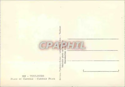 Praça do Capitólio — Toulouse — Edições Pirineus-Oceano — Verso