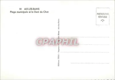 Aix-les-Bains — Miejska plaża i Szczęka Kocica — Wydawnictwo Aix-les-Bains — Rewers