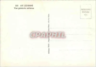 Aix-les-Bains — Vista geral aérea — Edições TELF — Verso