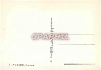 Tonnerre — Pamiątka — Cie la Photo Letellier — Rewers
