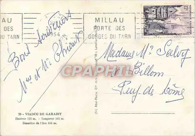 Most Garabit — Millau, Aveyron — (51) Réal Photo, Cie Art. Photog. Cap — Rewers