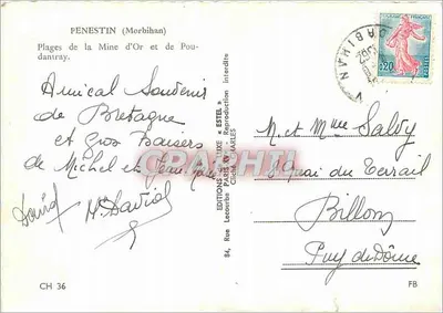 Praias da Mine d'Or e de Pou-dantray — PENESTIN (Morbihan) — Estel — Verso