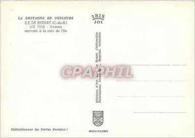 Wyspa Bréhat (C.-du-N.) — Wyspa wjeżdża na przystań — Éditions d'Art Jos — Rewers