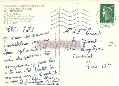 Bonifacio — Cidade fortificada e seu porto — Edições Jean-Jaurès — Verso
