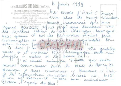 Ilha de Groix — Os Grandes Areias — Cores da Bretanha — Verso