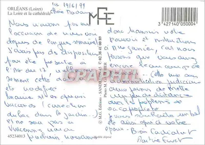 Orléans — Cattedrale e ponte sul Loira — M.G. Edizioni — Verso