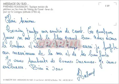 Casa de pescador nas margens do lago de Canet — Pirineus Rossilon — Objectif Sud — Verso