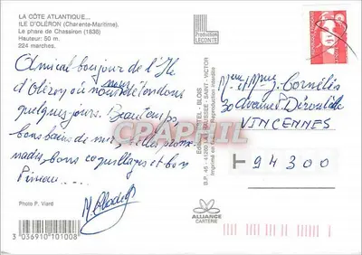 Fary Chassiron — Wyspa Oléron — Wydawca Estel, nr serii 30369101008 — Rewers