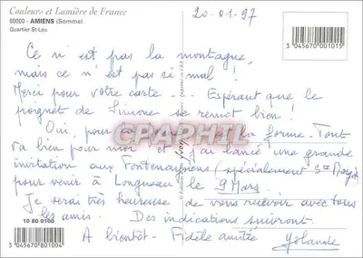 Amiens — widok dzielnicy Saint-Leu nad Sommą — wydawca Couleurs et Lumière de France, nr 10 80 0100 — Rewers