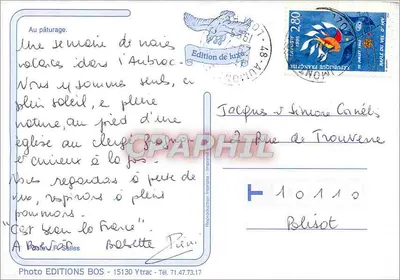 Paisagem — Aubrac — Edição de luxo, Éditions Bos — Verso