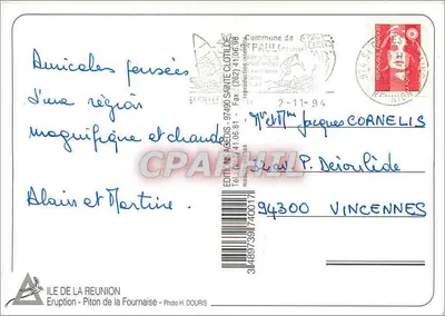 Wyspa La Réunion — Erypcja Piton de la Fournaise — Wydawnictwo Agedis — Rewers