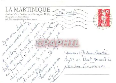 Ruínas do Teatro em Saint-Pierre — Martinique — Fotografia por Octavio Mullane — Verso