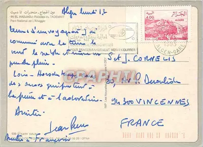 Falaies do Tademaït — Argélia — D. Vays — Verso