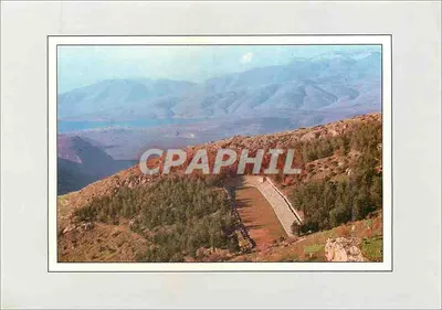 Vista do lago e da barragem — Grécia — editor Hannibal, n° 299